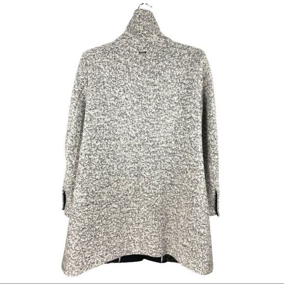 Dkny Single Breasted Bouclé Wool Coat Size M - Picture 7 of 13